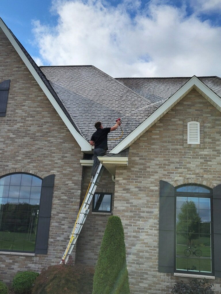kenneth miller soft washing a roof northern indiana power wash