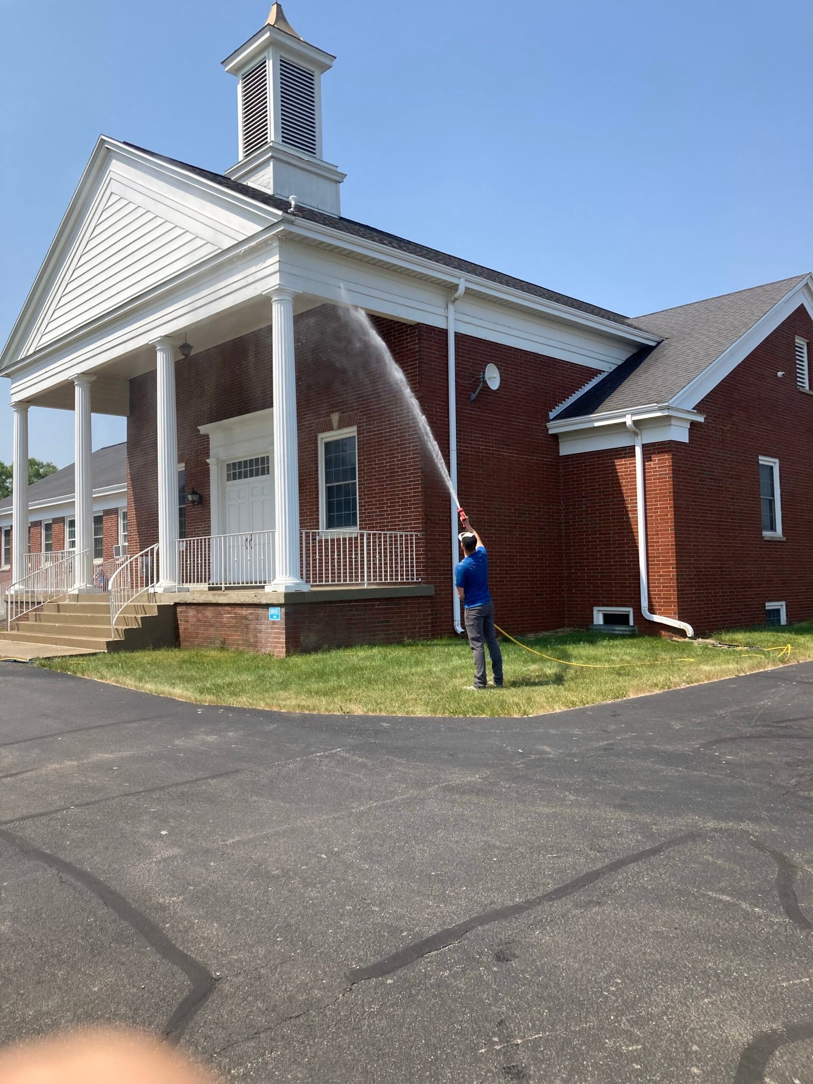 power washing a church in bremen indiana